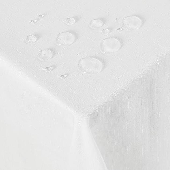Feest: 1 lang wit Tafelkleed, 140 x 300 cm, 100% Polyester, Huis en Inrichting, Woonaccessoires | Wanddecoraties, Zo goed als nieuw