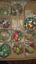 10 Handgeschilderde glazen kerstballen uit Regensburg, Diversen, Kerst, Ophalen, Gebruikt