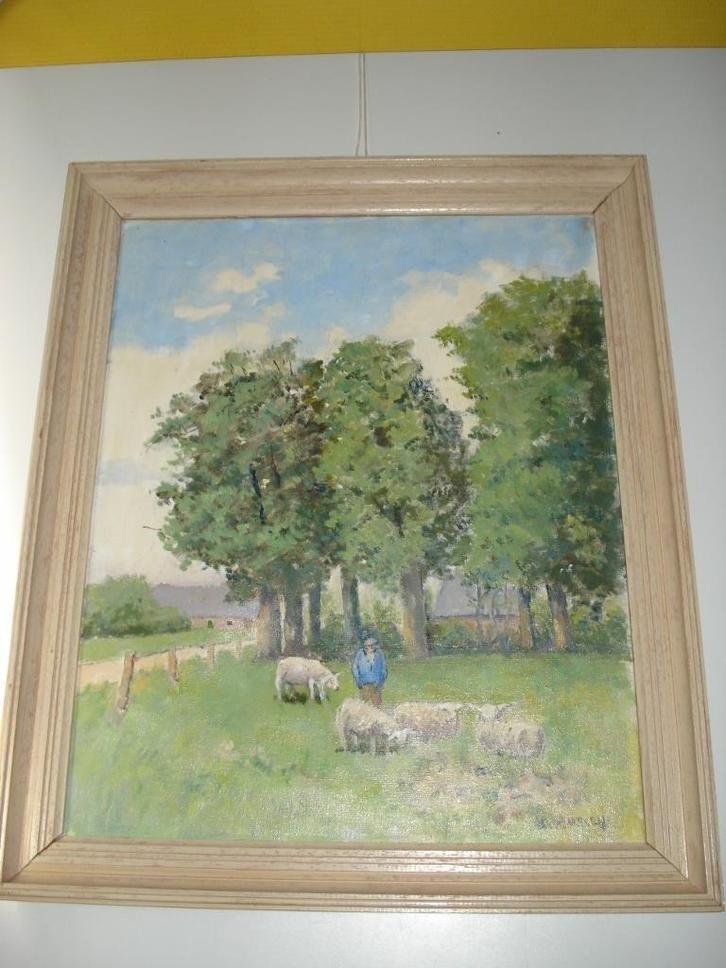 F.C. [Fred] Klaassen, olieverf, gesigneerd, Antiek en Kunst, Kunst | Schilderijen | Klassiek, Ophalen of Verzenden