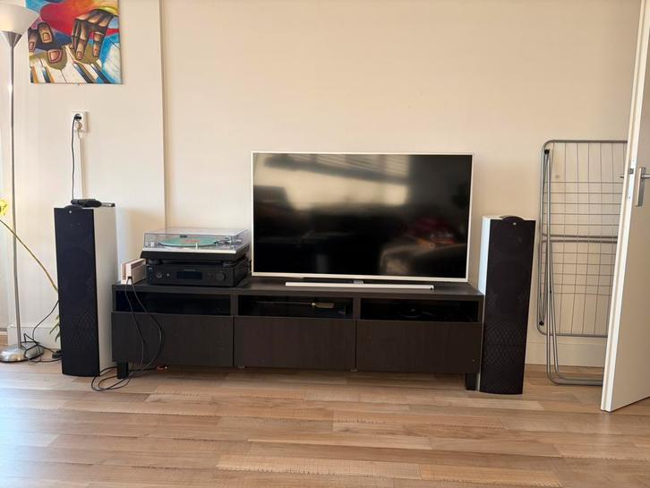 Zwarte IKEA Besta tv meubel, Huis en Inrichting, Kasten | Televisiemeubels, Zo goed als nieuw, Minder dan 100 cm, 25 tot 50 cm