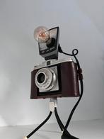 Vintage zwart zilveren Agfa Cameralamp met Statief & Flitser, Ophalen of Verzenden