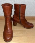 Shabbies enkellaarzen maat 39 cognackleurig leer hak 7 cm, Verzenden, Lage of Enkellaarzen, Gedragen, Bruin