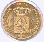 Nederland Gouden tientje 1875/1874 Overslag Willem 3, Postzegels en Munten, Munten | Nederland, Koning Willem III, Losse munt