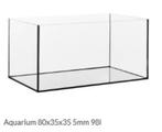 Volglas Aquarium 80x35x35 cm, Ophalen, Nieuw, Leeg aquarium, Nvt