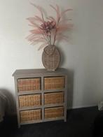 Vaas met zijde bloemen, Ophalen of Verzenden, Zo goed als nieuw