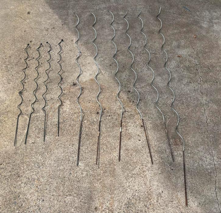 Planten spiralen, groei spiraal, plantenstok, Tuin en Terras, Bloembakken en Plantenbakken, Gebruikt, Metaal, 60 cm of meer, Rond