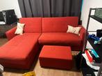 Hoekbank /2 persoons slaapbank, Ophalen, Gebruikt, Retro rood, 75 tot 100 cm
