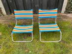 Twee vintage klapstoeltjes of strandstoeltjes, Ophalen of Verzenden, Campingstoel