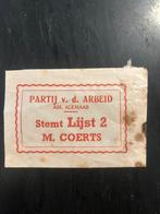 ALKMAAR PVDA M.Coerts zeer oud suikerzakje, Ophalen of Verzenden, Nederland