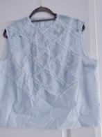 Vintage jaren 50 blousje lichtblauw, Verzenden, Gedragen, Maat 46/48 (XL) of groter, Blauw