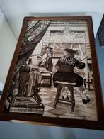 Oud Tegelplateau Schildersatelier-Jan Vermeer, Antiek en Kunst, Antiek | Wandborden en Tegels, Ophalen of Verzenden