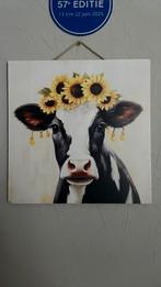 Mooi zelf gemaakt schilderij van een koe, Ophalen of Verzenden