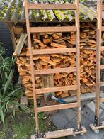 Houten Ladders op Wielen, Doe-het-zelf en Verbouw, Ladders en Trappen, Ophalen of Verzenden, Gebruikt, Ladder, 2 tot 4 meter