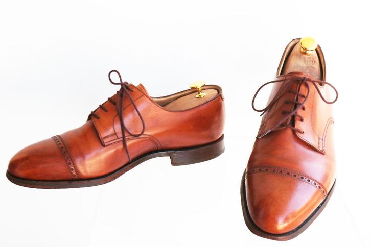 Crockett & Jones Draycott derbies in maat 8.5 G = 42.5 breed, Kleding | Heren, Schoenen, Zo goed als nieuw, Veterschoenen, Bruin