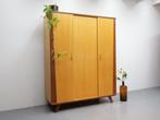 Vintage kledingkast | 3 Deurs | Schuine poten | Duotone, Huis en Inrichting, Kasten | Kledingkasten, Ophalen, Met deur(en), Gebruikt