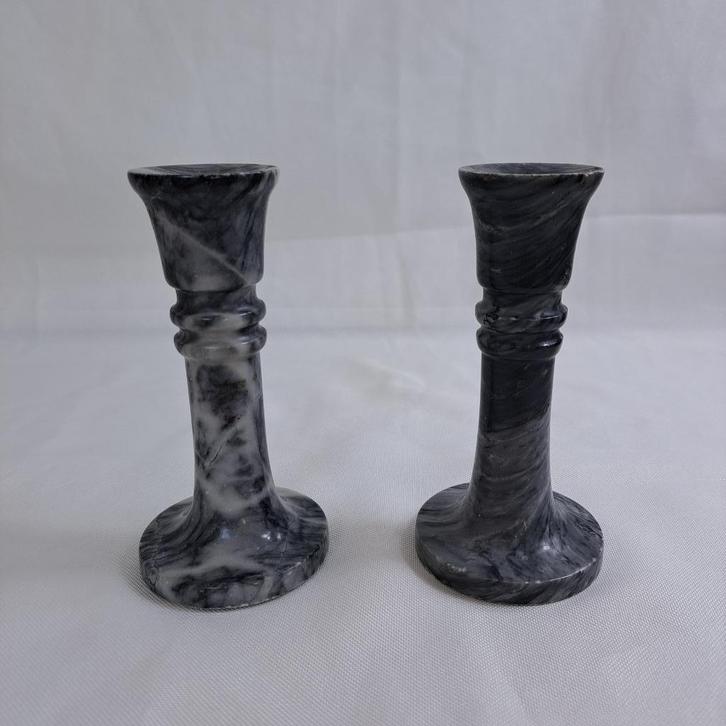Marmeren kaarsenhouders set. Vintage modern, Huis en Inrichting, Woonaccessoires | Kandelaars en Kaarsen, Gebruikt, Kandelaar