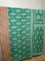 Vintage sari cotton blanket, sprei, deken, plaid, India, Huis en Inrichting, Woonaccessoires | Plaids en Woondekens, Nieuw, Ophalen of Verzenden