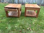 Teak houten bijzettafel, Ophalen, 50 tot 100 cm, 50 tot 100 cm, Zo goed als nieuw