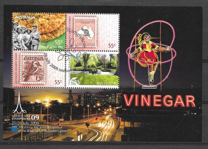 AUSTRALIE 2009, mi Bl 87, Melbourne Stamp Show gestempeld, Postzegels en Munten, Postzegels | Oceanië, Gestempeld, Ophalen of Verzenden