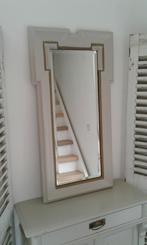 Antieke spiegel (facet geslepen, oud, hout brocante), Ophalen, Overige vormen, Minder dan 50 cm, Minder dan 100 cm