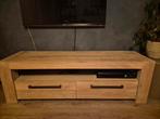 Massief eiken tv meubel, Huis en Inrichting, Ophalen, Gebruikt, 100 tot 150 cm, Eikenhout