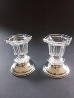 Glas zilveren italiaanse kaarskandelaars, Antiek en Kunst, Antiek | Goud en Zilver, Ophalen of Verzenden, Zilver