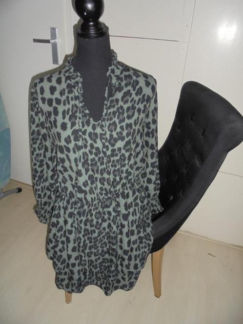 Groen jurkje lange mouw maat S, Kleding | Dames, Jurken, Zo goed als nieuw, Maat 36 (S), Groen, Boven de knie, Ophalen of Verzenden