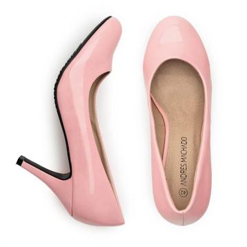 Roze Lak Dames pumps – Maat 43 – Andres Machado – 9,5 cm hak beschikbaar voor biedingen