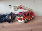 Politie jeep ladderwagen brandweerauto Playmobil helikopter, Ophalen of Verzenden, Zo goed als nieuw