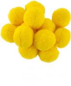 Pom Pom 4 cm geel 12 stuks--Gratis Verzending, Verzenden, Nieuw, Feestartikel, Verjaardag