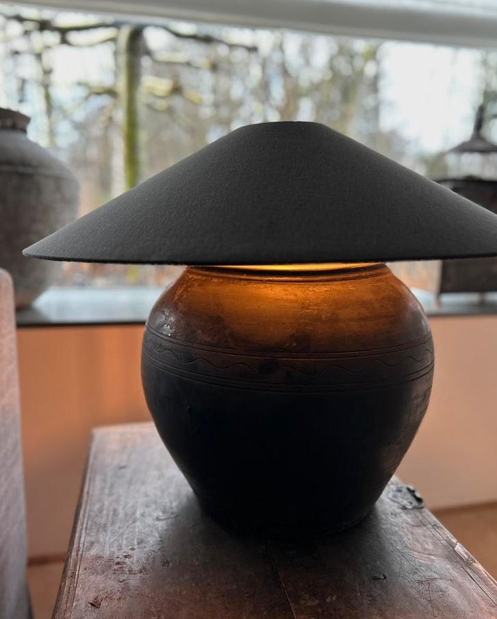 Grote chinese kruik lamp zonder de kap kruiklamp, Huis en Inrichting, Lampen | Tafellampen, Zo goed als nieuw, Ophalen
