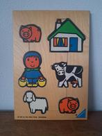 Vintage houten Dick Bruna puzzel Boerderij 1976, Ophalen of Verzenden, 10 tot 50 stukjes, Zo goed als nieuw