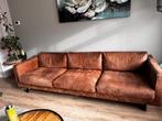 Mooie bruin leren bank, Huis en Inrichting, Ophalen, Gebruikt