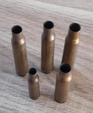 5 lege hulzen - 6,5cm, 5cm, 4,5cm beschikbaar voor biedingen