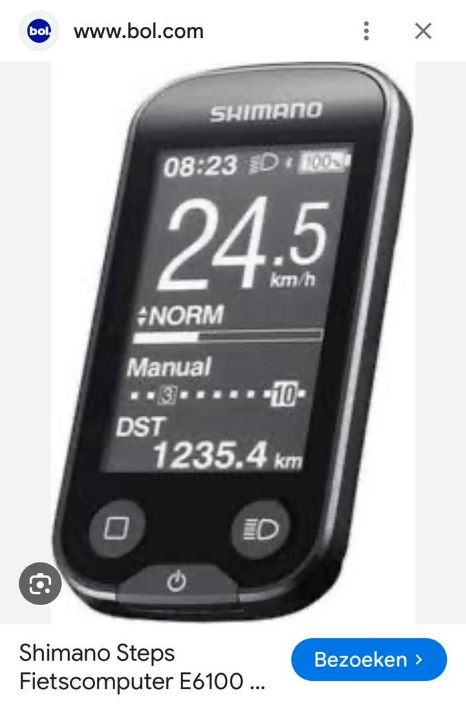 Shimano Steps SC-E6100 Fietscomputer Display, Fietsen en Brommers, Fietsaccessoires | Fietscomputers, Gebruikt, Snelheidssensor