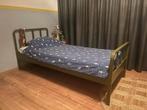 Woood Mees Bed - Metaal - Army Green - 90x208, Ophalen, 90 cm, Eenpersoons, Nieuw