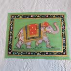 Zijde schilderij India olifant, Antiek en Kunst, Ophalen of Verzenden
