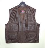 Leren vest / gilet heren bruin mt 60, Bruin, Trui of Vest, Ophalen of Verzenden, Zo goed als nieuw