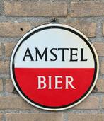 Emaille reclamebord Amstel Bier ( langcat Bussum  ), Ophalen of Verzenden, Gebruikt, Reclamebord