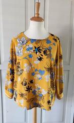 Hema gele fleurige blouse maat XL, Geel, Maat 46/48 (XL) of groter, Ophalen of Verzenden, Zo goed als nieuw