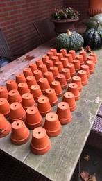 Terra cotta potjes, Tuin en Terras, Bloempotten, Ophalen, Zo goed als nieuw, Rond, Minder dan 25 cm