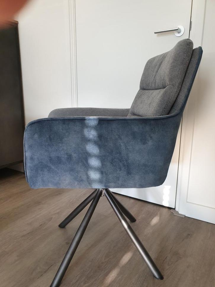 2x armleuning eetstoel Cavaletta in petrol/niagasra, nieuw!!, Huis en Inrichting, Stoelen, Nieuw, Twee, Stof, Ophalen