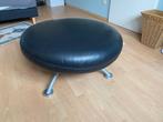 zwart lederen hocker design van Topform, Ophalen, Modern design, Rond, 75 tot 100 cm
