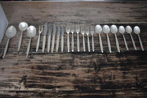 Van Kempen en Begeer Keltum P17 Jeunesse bestek set 18 stuks, Verzamelen, Porselein, Kristal en Bestek, Gebruikt, Bestek, Verzilverd