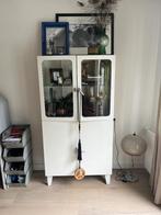 Vintage industriële apotheker vitrine kast, Ophalen, Met plank(en), Gebruikt, 50 tot 100 cm