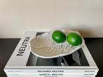 Vintage Cabbage Kool Wit Keramiek Blad Schaaltje Tray 1970s, Huis en Inrichting, Gebruikt, Keramiek, Ophalen of Verzenden, Schaal of Schalen