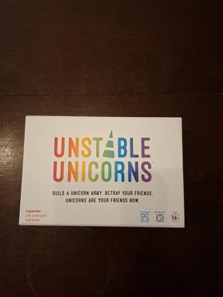 Unstable Unicorns, Hobby en Vrije tijd, Gezelschapsspellen | Kaartspellen, Zo goed als nieuw, Ophalen of Verzenden