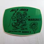 Oude sticker.  JOLLY JOKER en MARGRIET.  contactman van RODE, Verzamelen, Ophalen of Verzenden, Zo goed als nieuw, Overige typen
