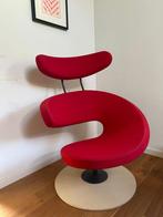 Stokke Varier Peel Fauteil incl. hocker rood, Huis en Inrichting, Hout, Gebruikt, 75 tot 100 cm, Ophalen of Verzenden