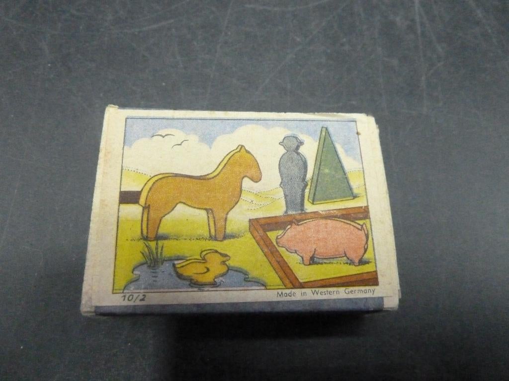 Antiek Ertsgebergte verpakking boerderij luciferdoosje, Ophalen of Verzenden